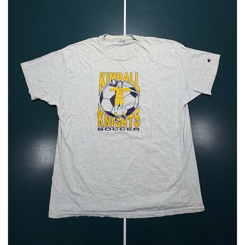 Vtg Champion‎ Kimball Knights Soccer T-shirt Kimball High School 2XL Texas 90s